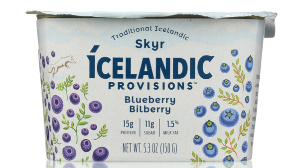 ICELANDIC PROVISIONS: Blueberry Bilberry Skyr Yogurt, 5.3 oz