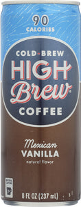 HIGH BREW: Cold-Brew Coffee Mexican Vanilla, 8 oz
