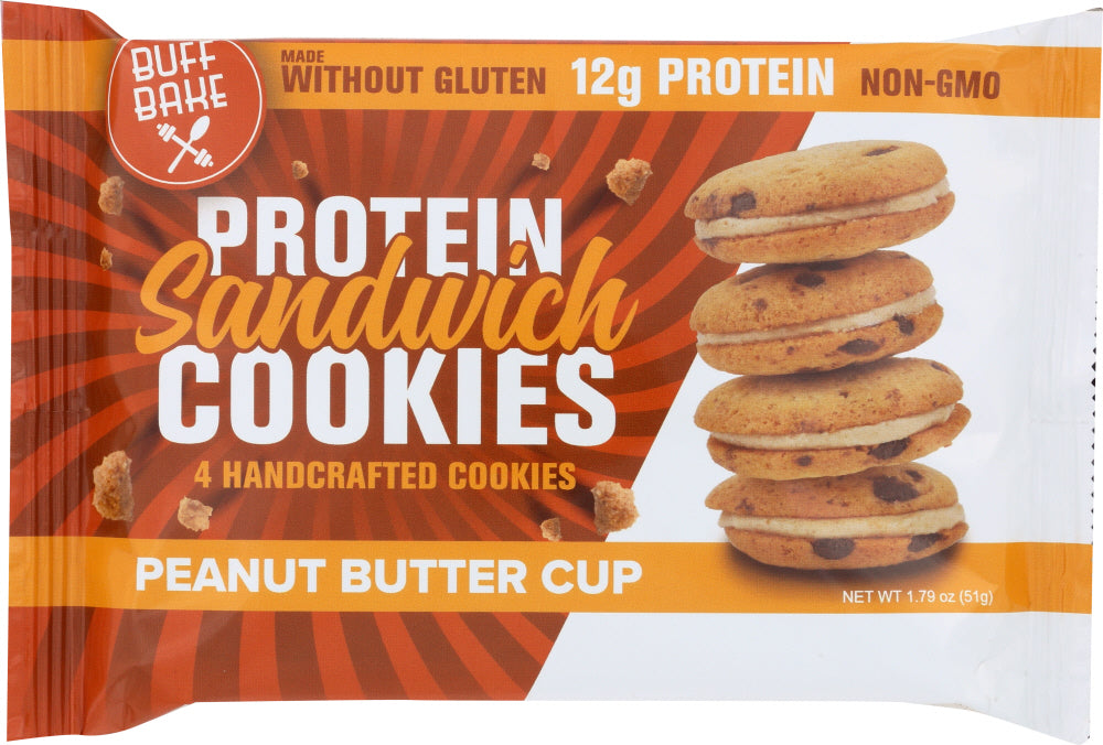 BUFF BAKE: Protein Sandwich Cookie Peanut Butter Cup, 1.79 oz – GDS TEAM
