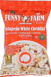 FUNNY FARMS: Jalapeño White Cheddar Popcorn, 1 oz