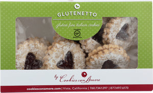 GLUTENETTO: Gluten Free Raspberry Linzer, 6 oz