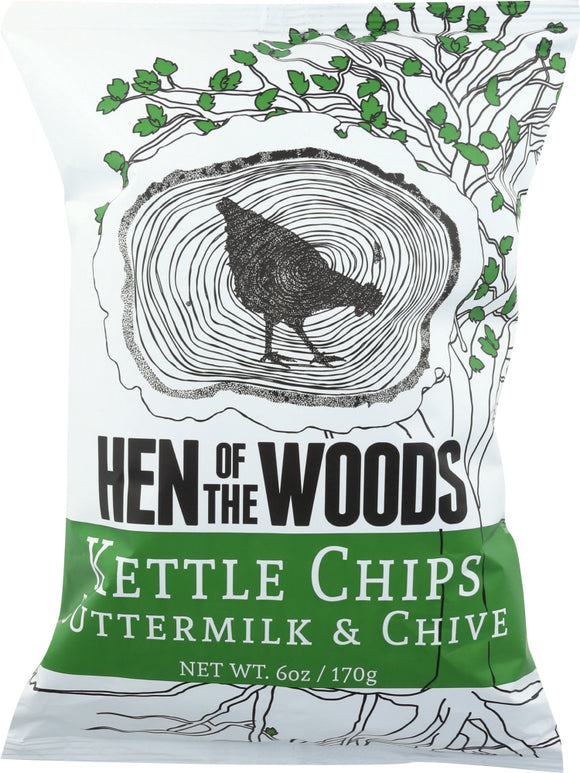 HEN OF THE WOODS: Chips Buttermilk And Chives, 6 oz