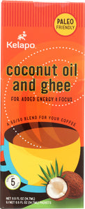 KELAPO: Coconut Oil & Ghee 50/50 Blend Packets, 5 pc