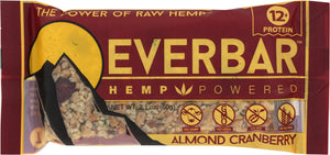 EVERBAR: Hemp Bar Almond Cranberry, 2.1 oz