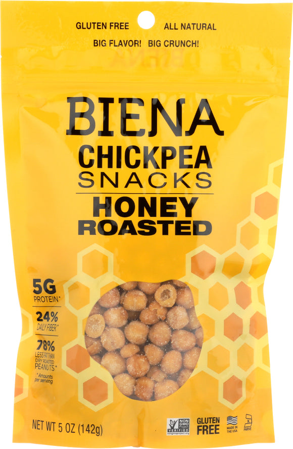 BIENA: Honey Roasted Chickpeas, 5 oz