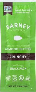 BARNEY BUTTER: Almond Butter Crunchy Snack Pack, 0.6 oz