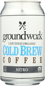 GROUNDWORK COFFEE NITRO: Coffee Nitro Cold Brew Organic, 12 oz