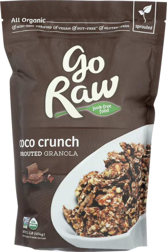 GO RAW: Granola Coco Sprouted Organic, 16 oz