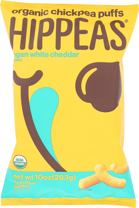 HIPPEAS: Vegan White Cheddar Puffs, 10 oz