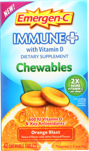 ALACER: Emergn-C Immune Orange Chewable, 42 tb
