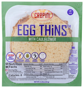 CREPINI: Egg Thins with Cauliflower, 2.26 oz