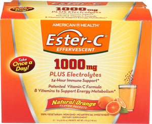 AMERICAN HEALTH: Ester-C 1000mg Effervescent Orange, 21 ea