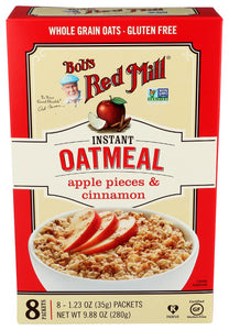 BOBS RED MILL: Oatmeal Instant Apple Cinnamon, 9.88 oz