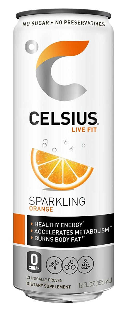 CELSIUS: Live Fit Sparkling Orange, 12 oz
