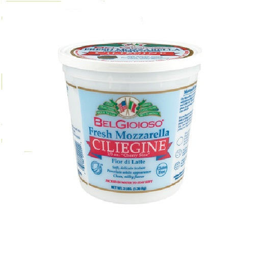 BELGIOIOSO: Fresh Mozzarella Ciliegine Tub, 3 lb