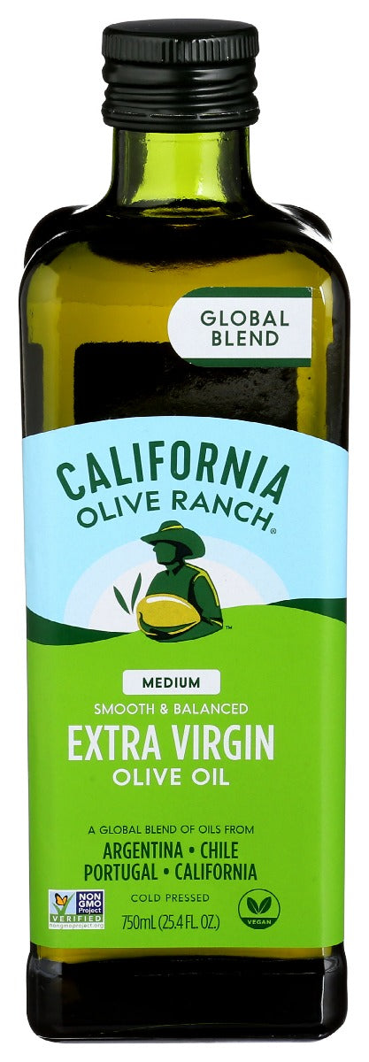 CALIFORNIA OLIVE RANCH: Global Blend Medium Extra Virgin Olive Oil, 25.4 fo