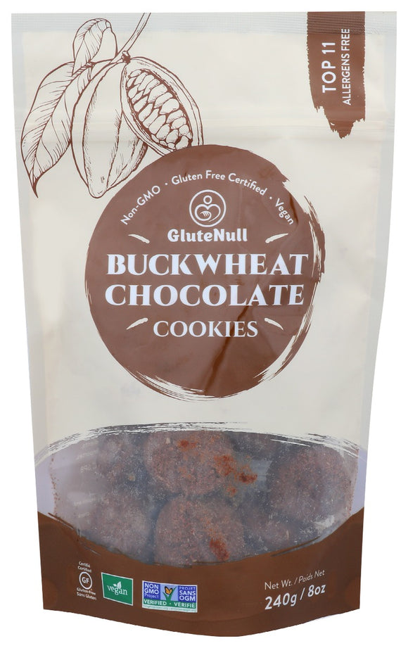 GLUTENULL: Buckwheat Chocolate Cookies, 8 oz