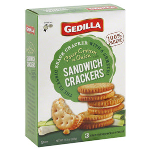 GEDILLA: Sour Cream & Onion Sandwich Crackers, 11.5 oz