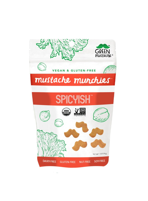 GREEN MUSTACHE: Spicyish Mustache Munchies, 1 oz