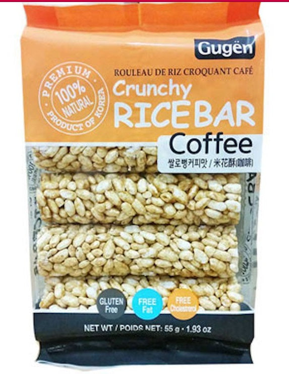 GUGEN: Coffee Crunchy Rice Bar, 1.93 oz