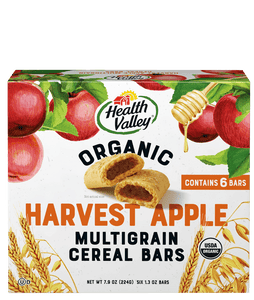HEALTH VALLEY: Organic Multigrain Cereal Bars Harvest Apple, 7.9 oz