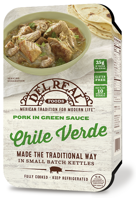 DEL REAL FOODS: Chile Verde Pork in Green Sauce, 15 oz
