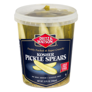 DIETZ AND WATSON: Kosher Pickle Spears, 32 oz