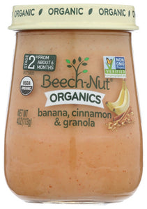 BEECH NUT: Stage 2 Organic Banana, Cinnamon and Granola, 4 oz