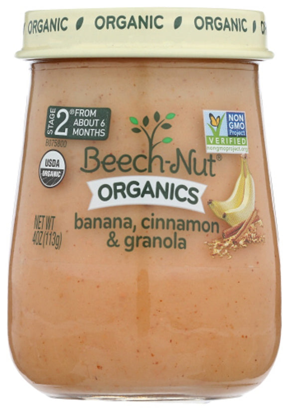 BEECH NUT: Stage 2 Organic Banana, Cinnamon and Granola, 4 oz