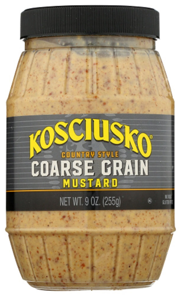 KOSCIUSKO: Country Style Course Grained Mustard, 9 oz