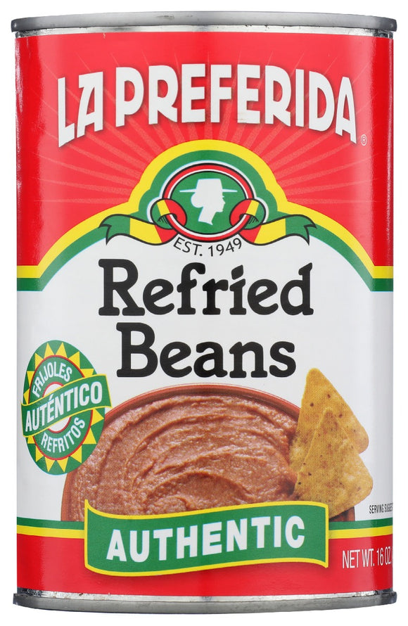 LA PREFERIDA: Bean Refried Authentic, 16 oz