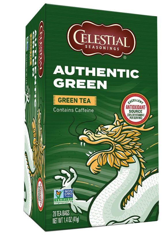 CELESTIAL SEASONINGS: Tea Grn Authentic, 20 bg
