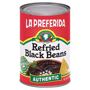 LA PREFERIDA: Bean Refried Black Authen, 16 oz