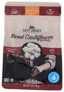 JUST ABOUT FOODS: Cauliflower Riced Dehydrt, 7 oz