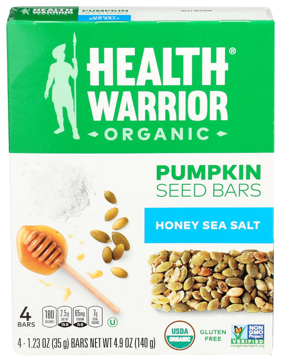 HEALTH WARRIOR: Bar Pmpkn Seed Hny Ssalt, 4.9 oz