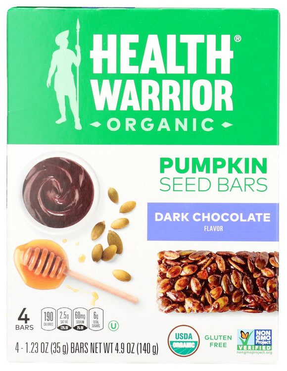 HEALTH WARRIOR: Bar Pmpkn Seed Drk Choc, 4.9 oz