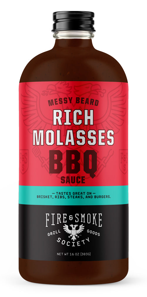 FIRE AND SMOKE: Sauce Bbq Messy Brd Stout, 16 oz