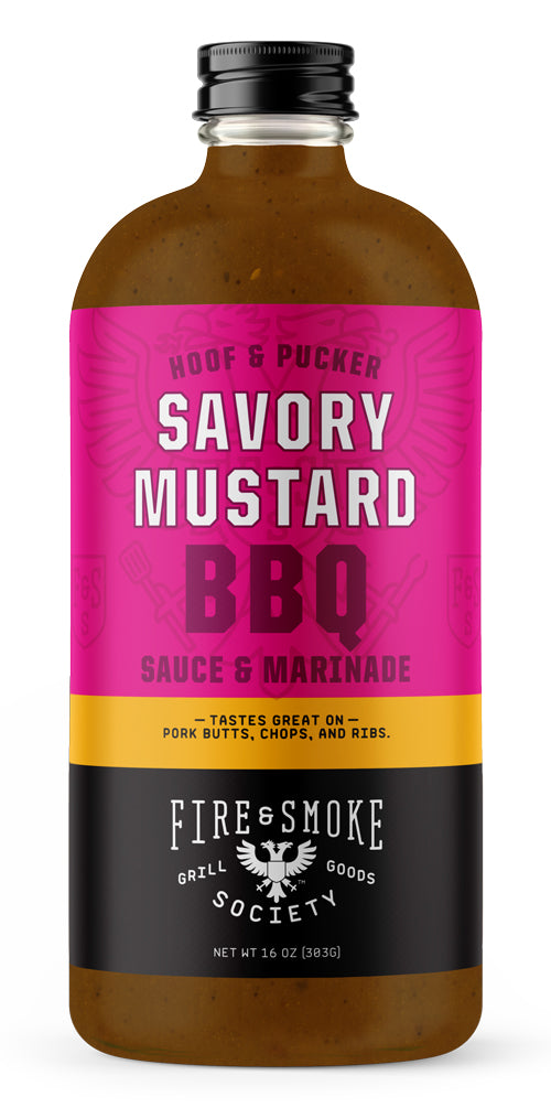FIRE AND SMOKE: Sauce Sweet Mustard, 16 oz