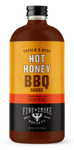 FIRE AND SMOKE: Sauce Bbq Hot Honey, 16 oz