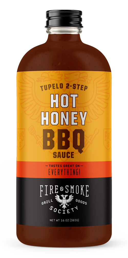 FIRE AND SMOKE: Sauce Bbq Hot Honey, 16 oz