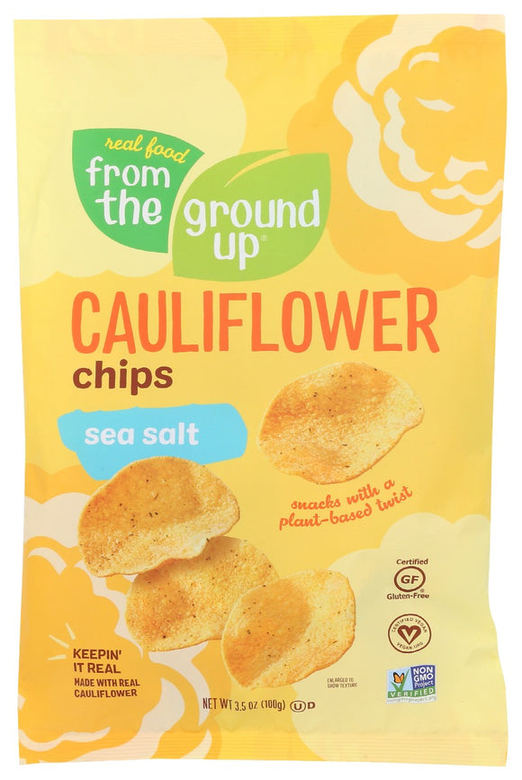FROM THE GROUND UP: Cauliflower Chip Sea Salt, 3.5 oz