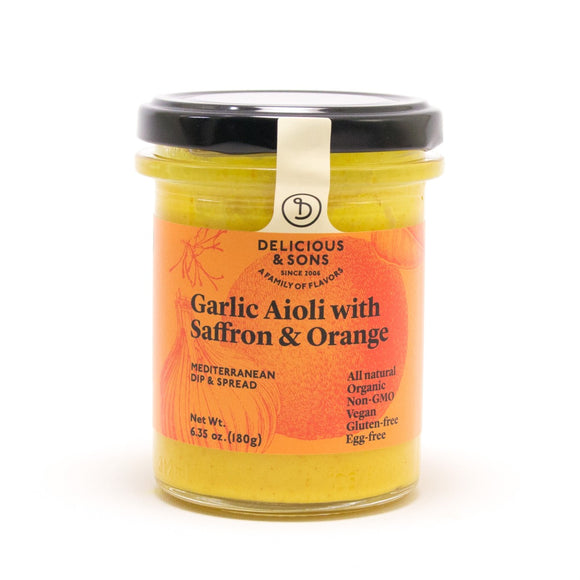 DELICIOUS AND SONS: Aioli Grlc Saffrn Ornge, 6.35 oz