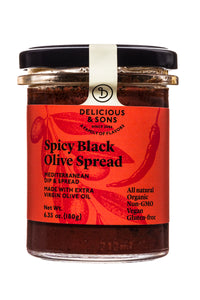 DELICIOUS & SONS: Spread Spicy Black Olive, 6.35 oz