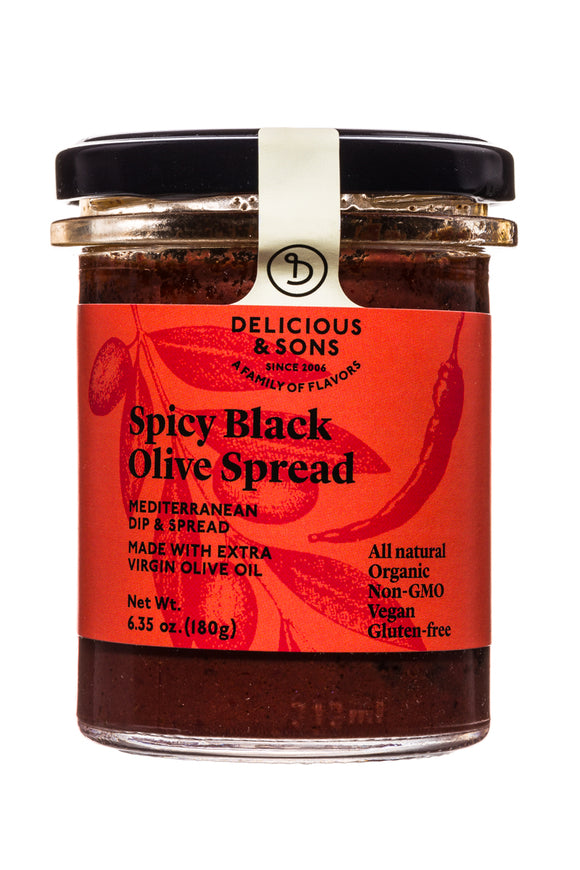DELICIOUS & SONS: Spread Spicy Black Olive, 6.35 oz