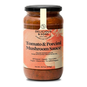 DELICIOUS AND SONS: Sauce Tmto Porchini Mshrm, 18.7 oz