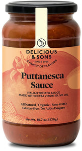 DELICIOUS AND SONS: Sauce Puttanesca, 18.7 oz