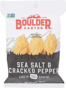 BOULDER CANYON: Chip Sslt Cracked Pppr, 2 oz