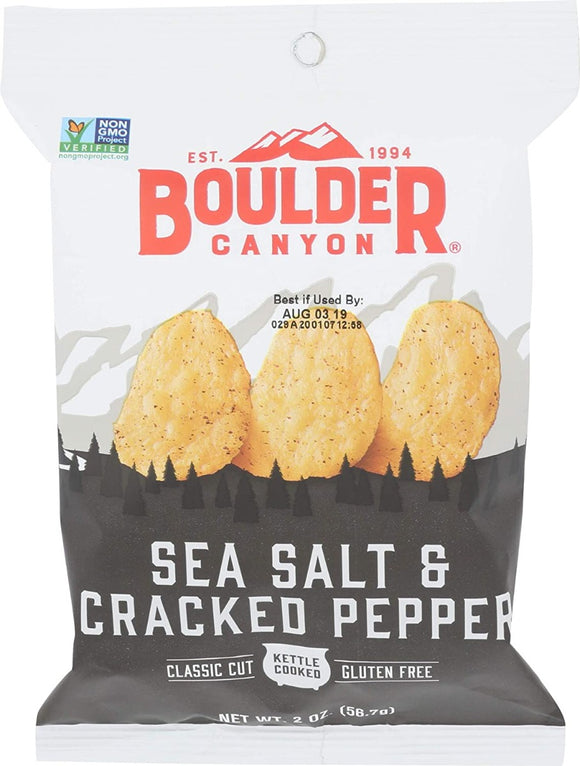 BOULDER CANYON: Chip Sslt Cracked Pppr, 2 oz