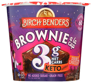 BIRCH BENDERS: Baking Cup Dbl Chc Brwnie, 1.76 oz
