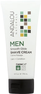 ANDALOU NATURALS: Cream Shave Men Smth Glid, 6 fo
